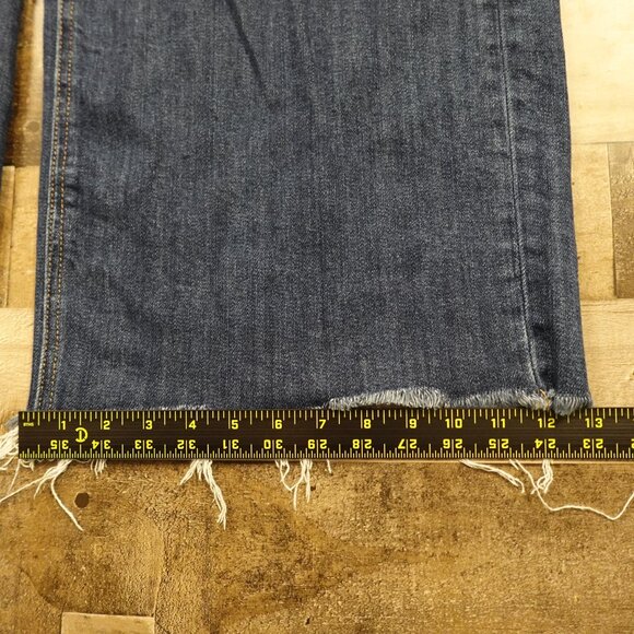 Lovervet by Vervet Dad Jeans Women’s 16W Dark Wash High Rise Frayed Hem - Picture 8 of 11